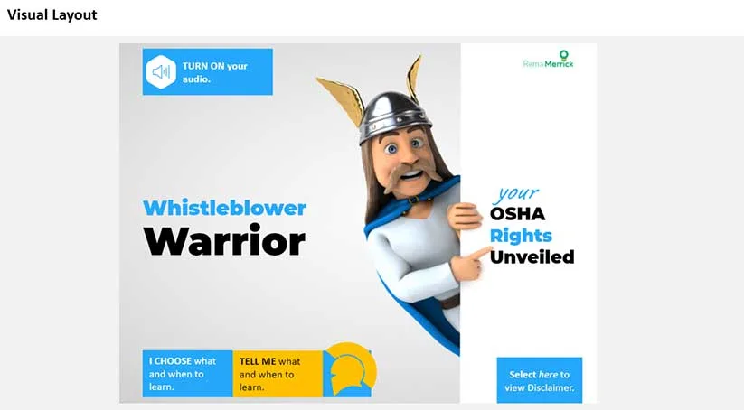 Whistleblower Program E-Learning Storyboard